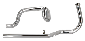 Cabezales de escape True Dual instalados en motor Panhead o Shovelhead