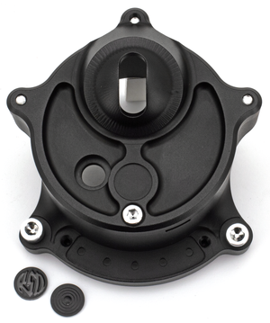 Soporte negro para faro e intermitentes estilo café racer para motocicleta