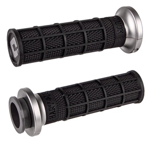 Puños deslizantes ODI Hart-Luck Lock-On Signature con textura Full-Waffle en negro