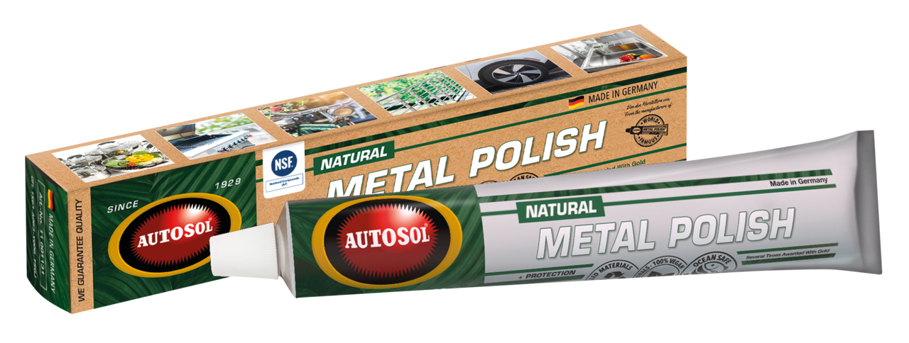 Frasco de pulido para metales natural Autosol