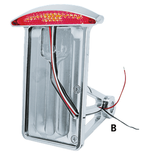 Soporte de matrícula lateral con guardabarros y pilotos LED montado