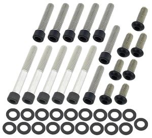 Tornillos de tapa primaria de acero inoxidable negro para Harley-Davidson