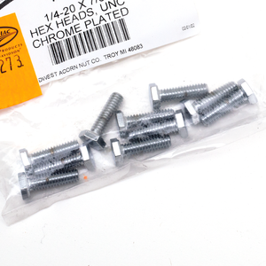 Surtido de tornillos Allen con cabeza hexagonal e acabado cromado brillante