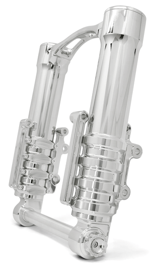 Deslizadores de horquilla método Arlen Ness No Flex instalados en horquilla de Harley Touring
