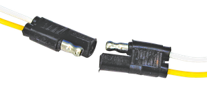 Enchufes eléctricos de dos polos de color negro moldeados en neopreno
