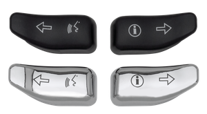 Extensiones de pulgar para intermitentes instaladas en manillar de motocicleta