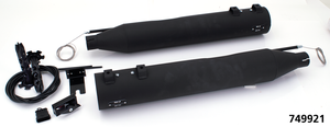 Tubos de escape ajustables MCJ instalados en motocicleta Harley-Davidson Touring