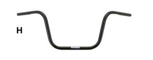 Manillar apehanger Fehling negro de 1 pulgada de diámetro para motocicleta