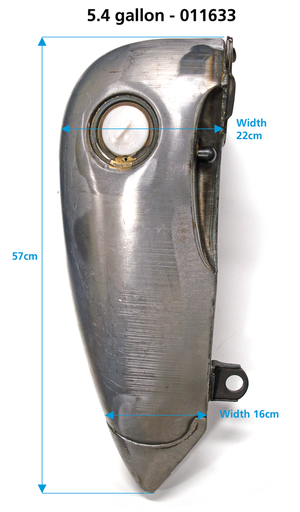 Depósito de gasolina alargado 4 pulgadas de acero con lateral plano para motocicleta Softail