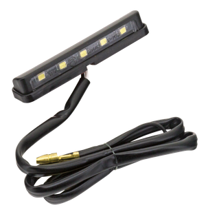 Faro LED rectangular para luz de matrícula con marca de homologación E visible