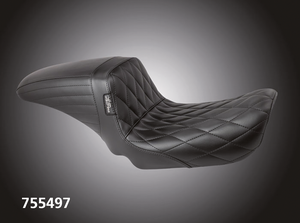 Asiento Le Pera Kickflip negro para motocicleta Harley-Davidson Dyna