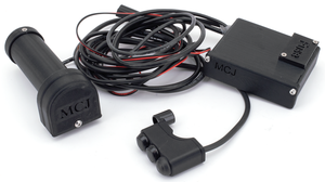 Tubos de escape ajustables MCJ color negro para Harley-Davidson Dyna