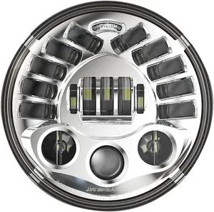 Par de focos delanteros LED circulares de 7 pulgadas con diseño adaptativo