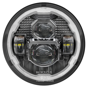 Faro LED halo con visera de 7 pulgadas para motocicleta Harley-Davidson