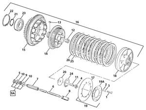 Piezas de embrague para motor Big Twin Harley-Davidson años 1984-1989