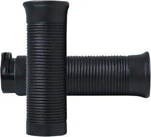 Par de puños Old School Rubber de goma negra para manillar de motocicleta Harley-Davidson