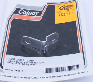 Clips metálicos de sujeción para cables y alambres en motocicleta clásica