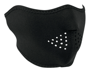 Media mascarilla ZAN de tela gris para casco de motocicleta