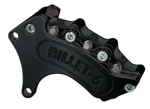 Pinzas de freno billet Harrison de color negro para motocicleta
