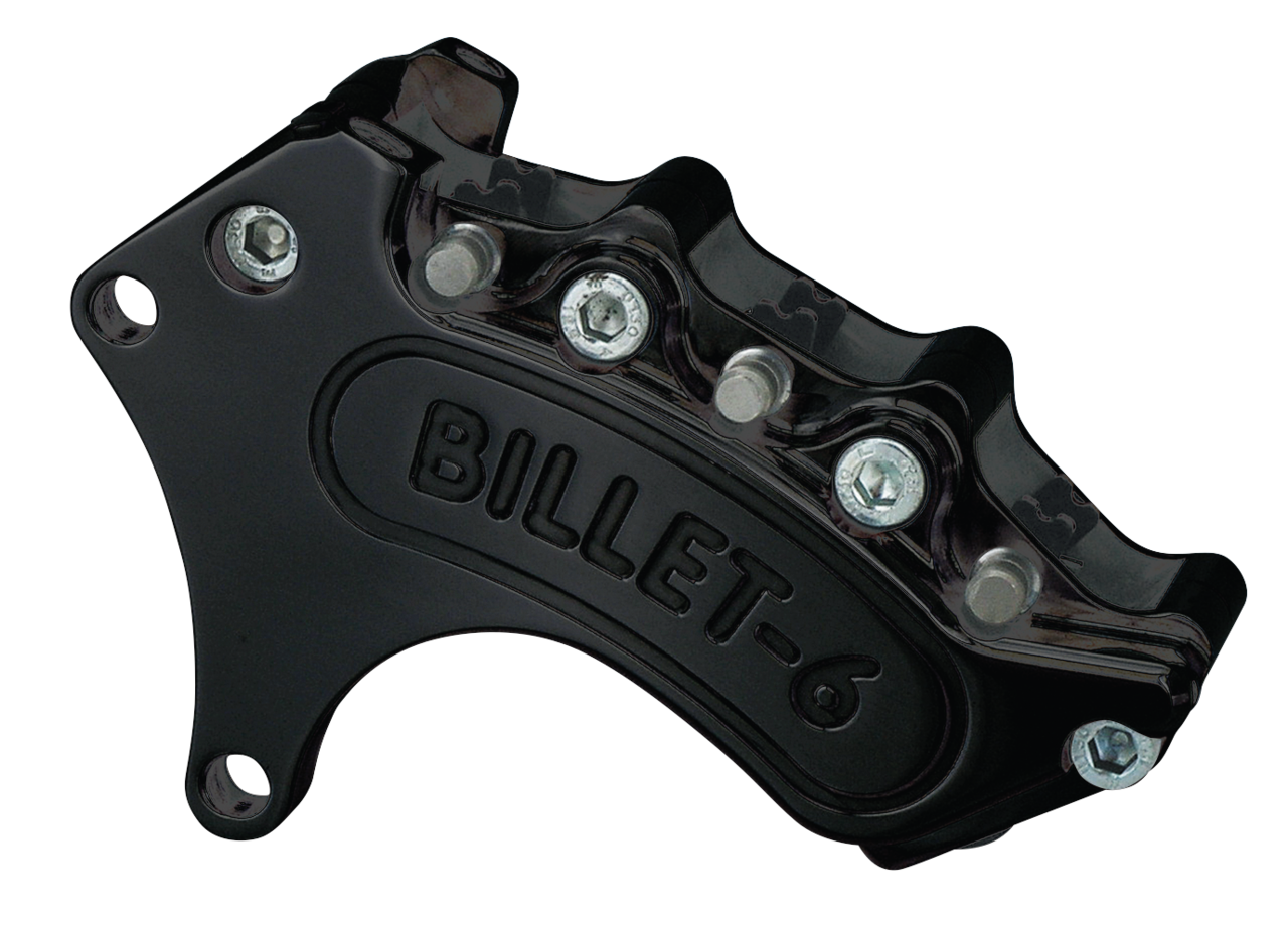 Pinzas de freno billet Harrison de color negro para motocicleta
