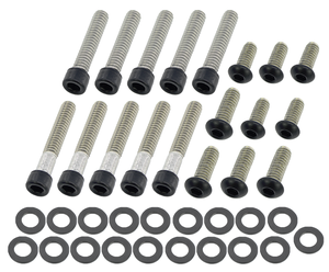Tornillos de tapa primaria de acero inoxidable negro para Harley-Davidson