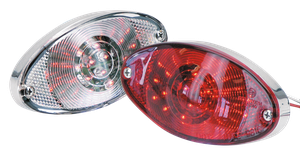 Luz trasera LED Super Slim Cat-Eye negra vista lateral