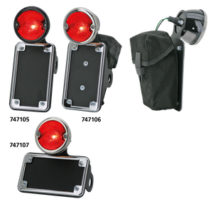 Luz trasera negra estilo chopper para motocicleta