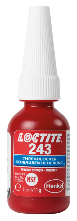 Tubo de fijador de rosca medio Loctite 243 desmontable para recambios de moto