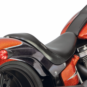 Asiento Le Pera Bare Bones negro mate para motocicleta Harley-Davidson Softail