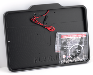 Porta matrícula trasero con luz LED blanca integrada para motocicleta