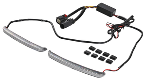 Luces traseras secuenciales instaladas en maletas rígidas de motocicleta