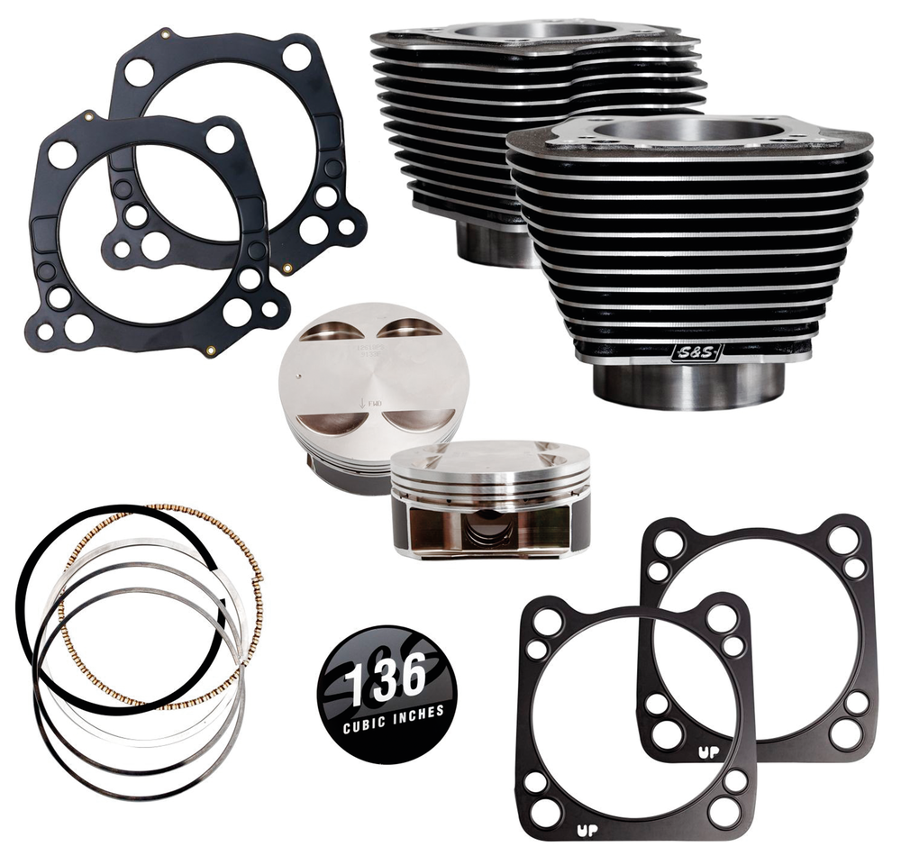 Par de cilindros big bore S&S color aluminio para motor Milwaukee Eight