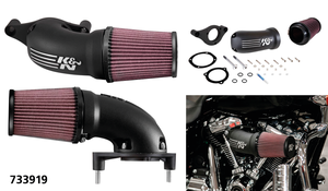 Kit de admisión K&N Air Charger instalado en motocicleta