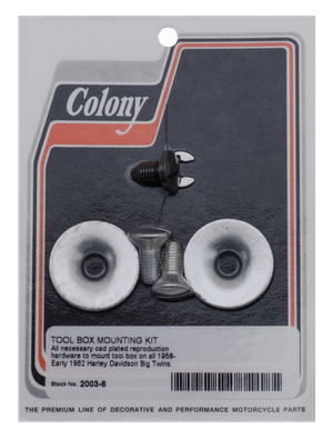 Kit de montaje en caja de herramientas Colony para moto