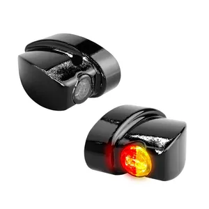 Par de intermitentes NANO Winglet 3-en-1 LED montados en manillar de motocicleta custom