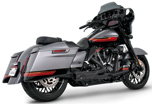 Escape corto estilo Shorty 2-En-1 instalado en motocicleta Harley-Davidson