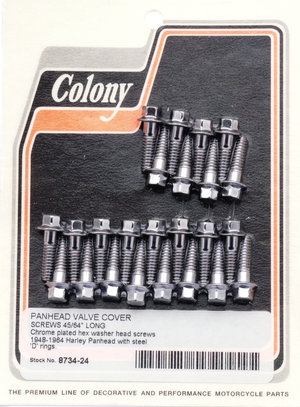 Juego de tornillos para tapa de válvulas de motor Panhead Big Twin