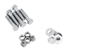 Conjunto de tornillos cromados para fijación de corona y polea trasera