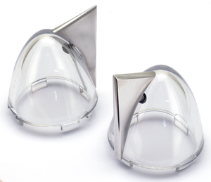 DEUCE LENTES DE INTERMITENTES CUSTOM - Lentes Bullet de aluminio con aletas, transparente — B-stock