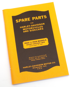 Catálogos de manuales y repuestos para modelos de motocicletas Harley-Davidson vintage