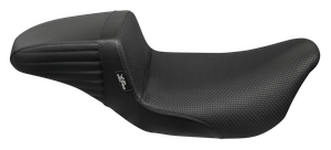 Asiento Le Pera Kickflip Daddy negro para Harley-Davidson Touring con extensión trasera