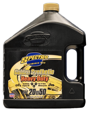 Frasco de aceite sintético Spectro Golden SAE 20W50 para motos