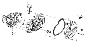 Conjunto de recambios para la parte baja de una motocicleta Harley-Davidson Sportster Evolution