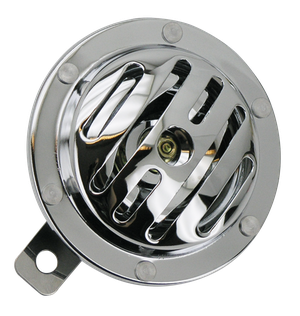 Claxon universal negro para motocicleta con conector eléctrico