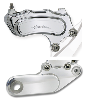 Par de pinzas de freno Slimline Harrison de aluminio billet negro