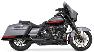 Escape tipo Shorty 2-into-1 negro para motocicleta Harley-Davidson