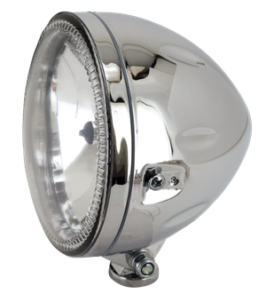 Faro Synapse H4 5 3/4" negro con lente transparente para motocicleta