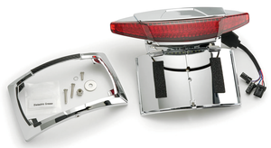 Luz trasera LED y soporte de matrícula Ciro Latitude Lightstrike negro