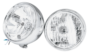 Faro circular custom de 7 pulgadas negro para motocicleta Harley-Davidson