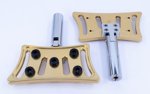 Par de plataformas en aluminio billet Slasher para motocicleta